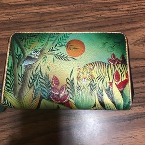 ANUSCHKA RETIRED  ROUSSEAUS JUNGLE DOUBLE ZIPPED WALLET